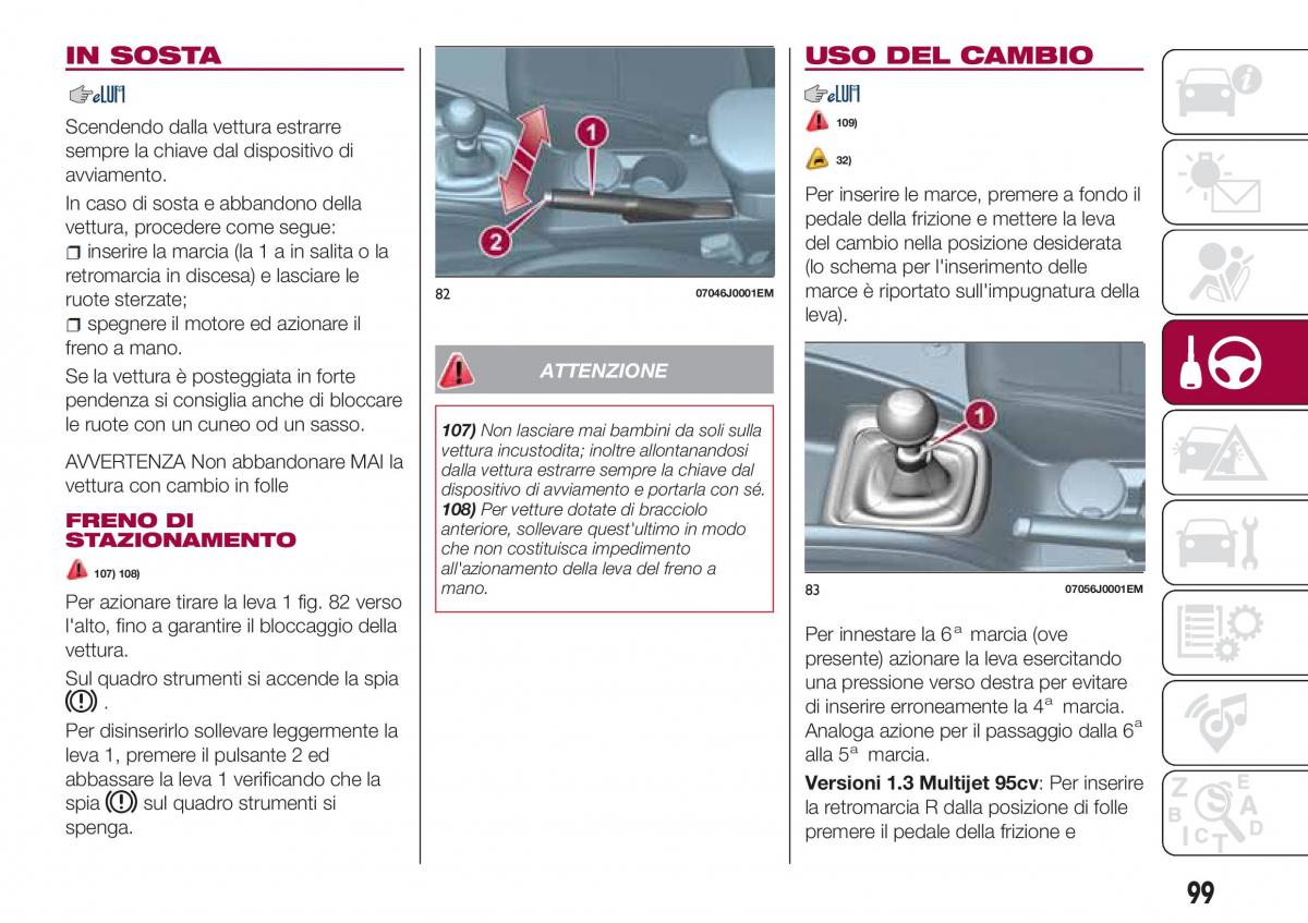 Fiat Tipo combi manuale del proprietario / page 101