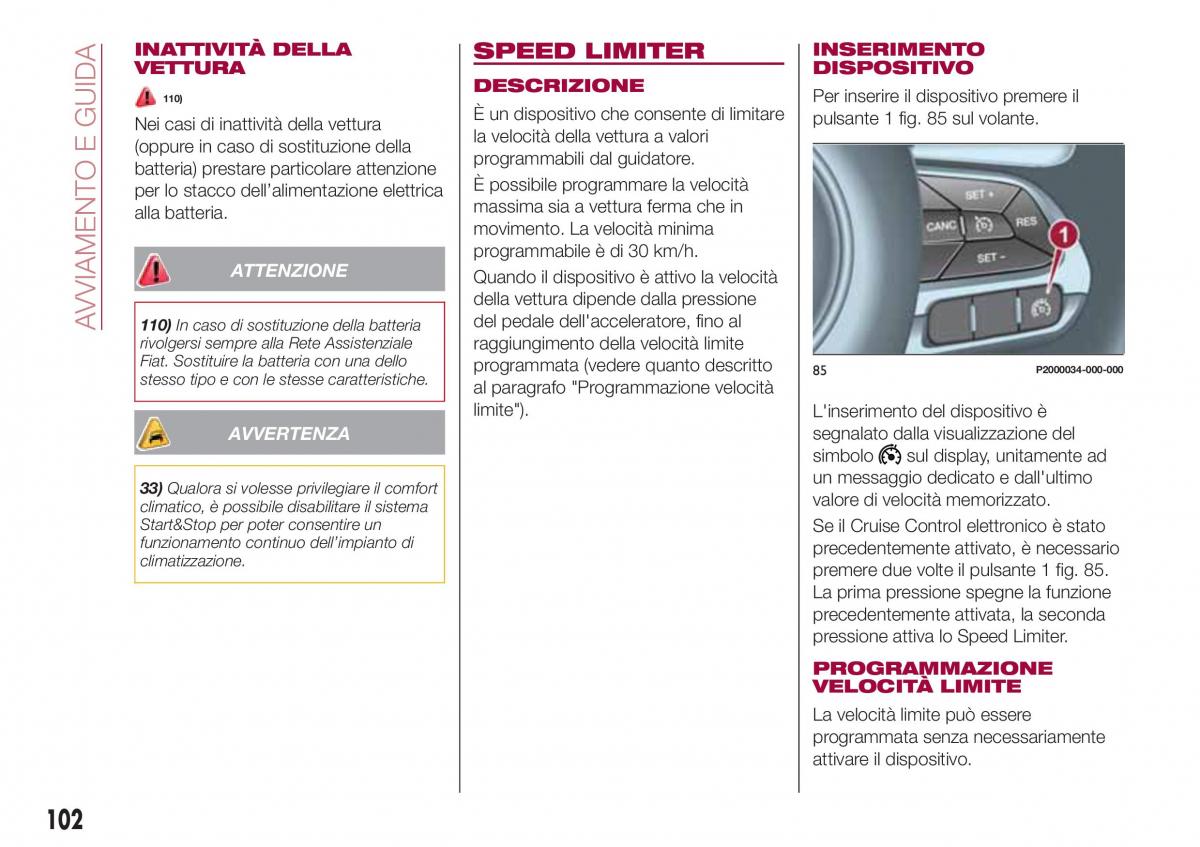 Fiat Tipo combi manuale del proprietario / page 104