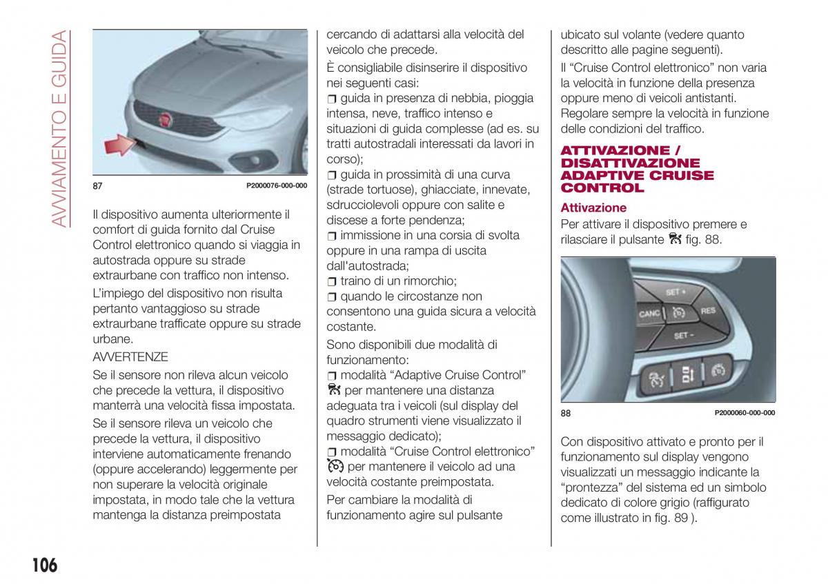 Fiat Tipo combi manuale del proprietario / page 108