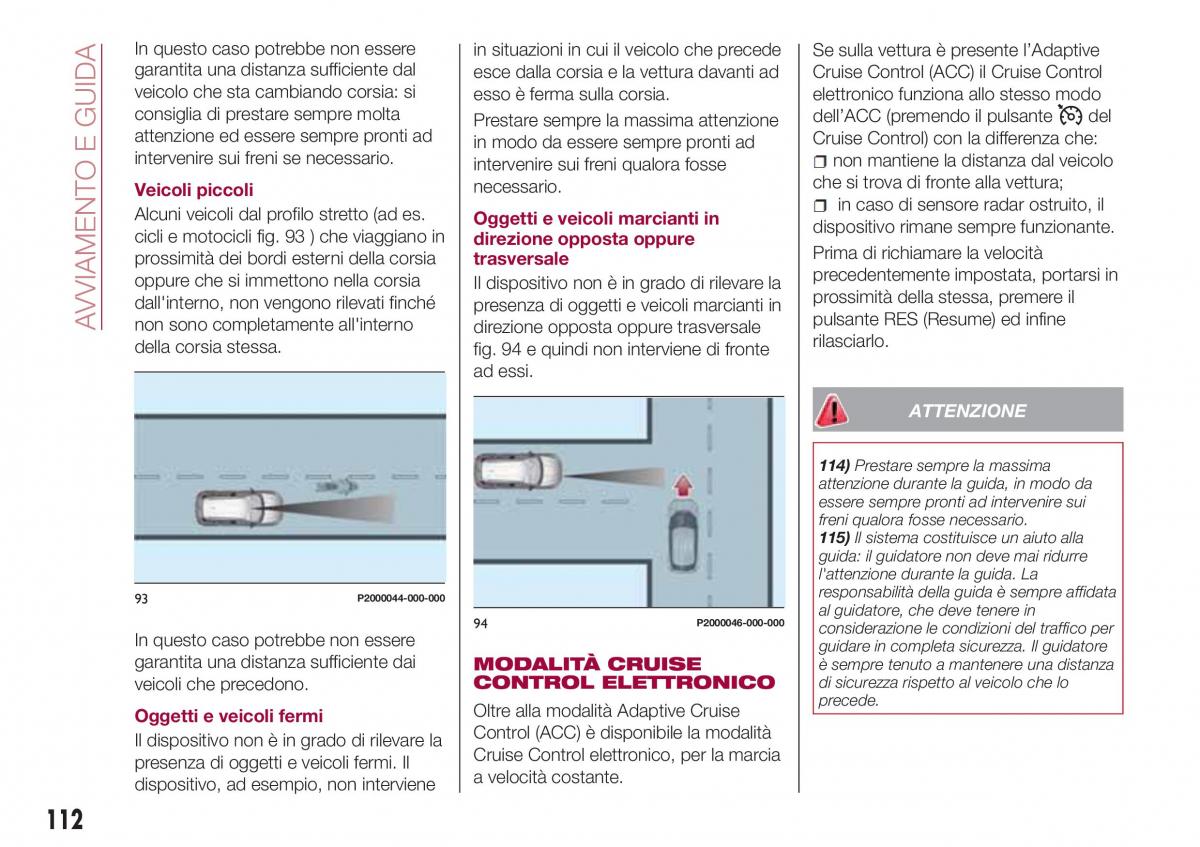 Fiat Tipo combi manuale del proprietario / page 114