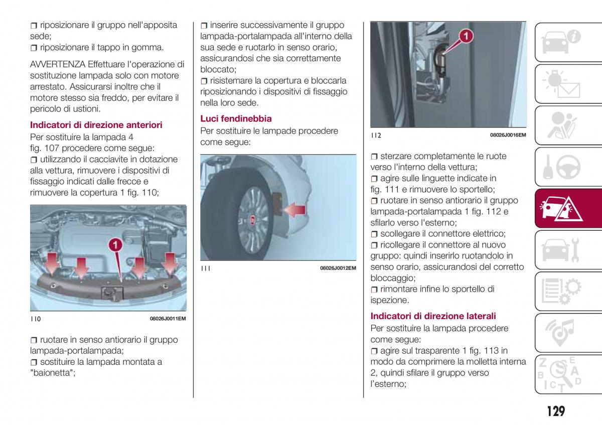 Fiat Tipo combi manuale del proprietario / page 131