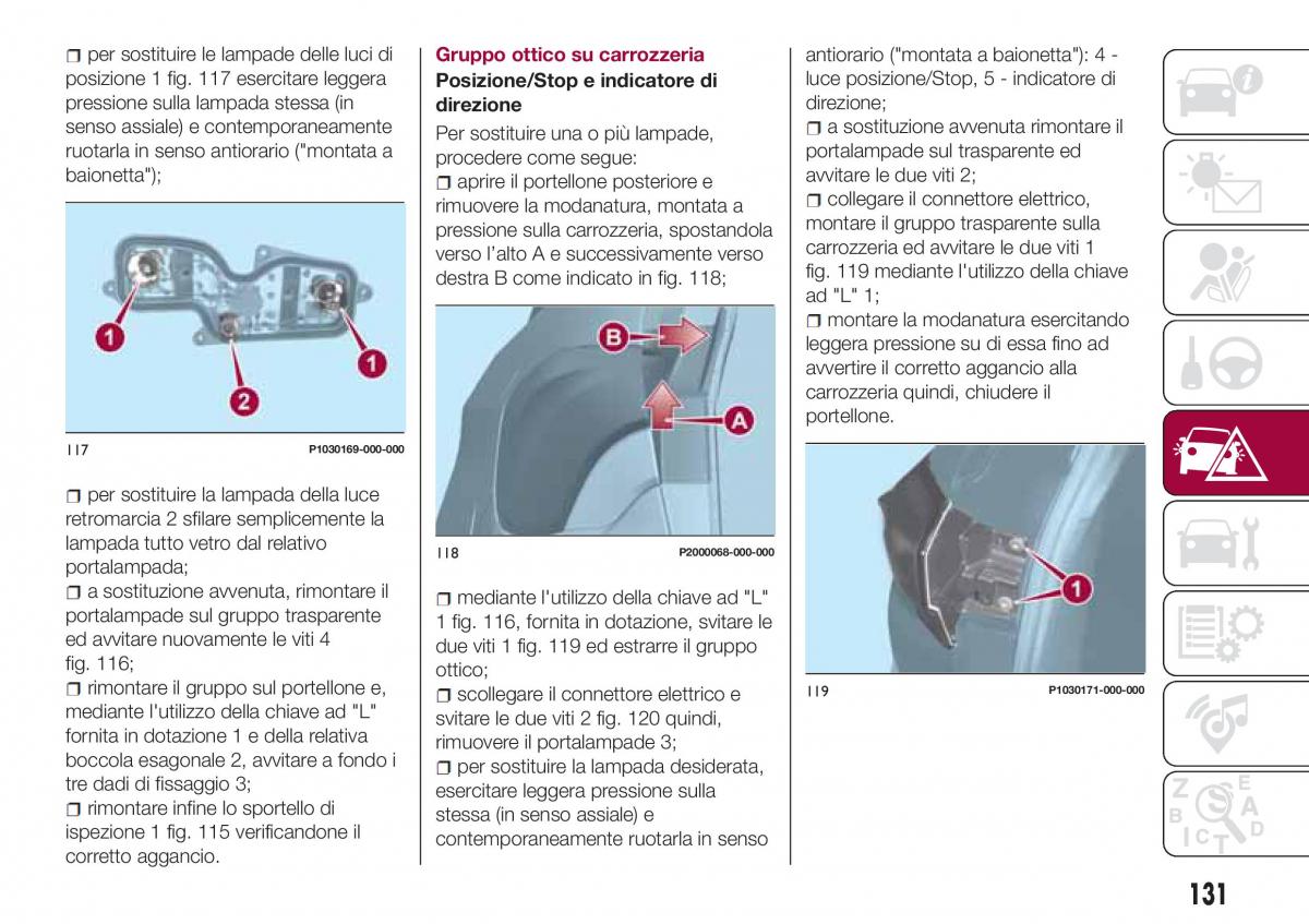 Fiat Tipo combi manuale del proprietario / page 133