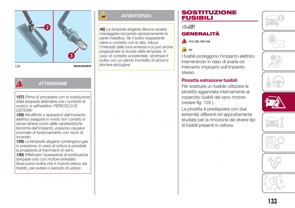 Fiat Tipo combi manuale del proprietario / page 135