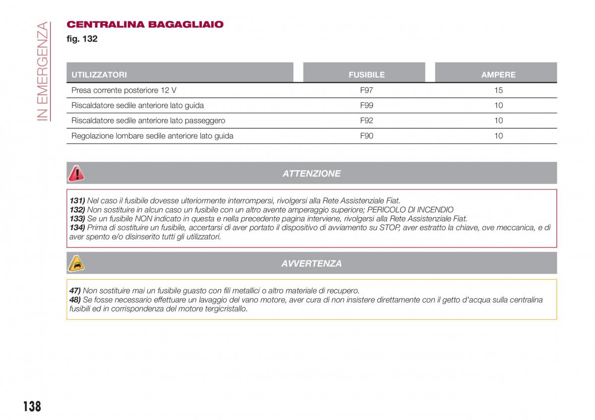 Fiat Tipo combi manuale del proprietario / page 140