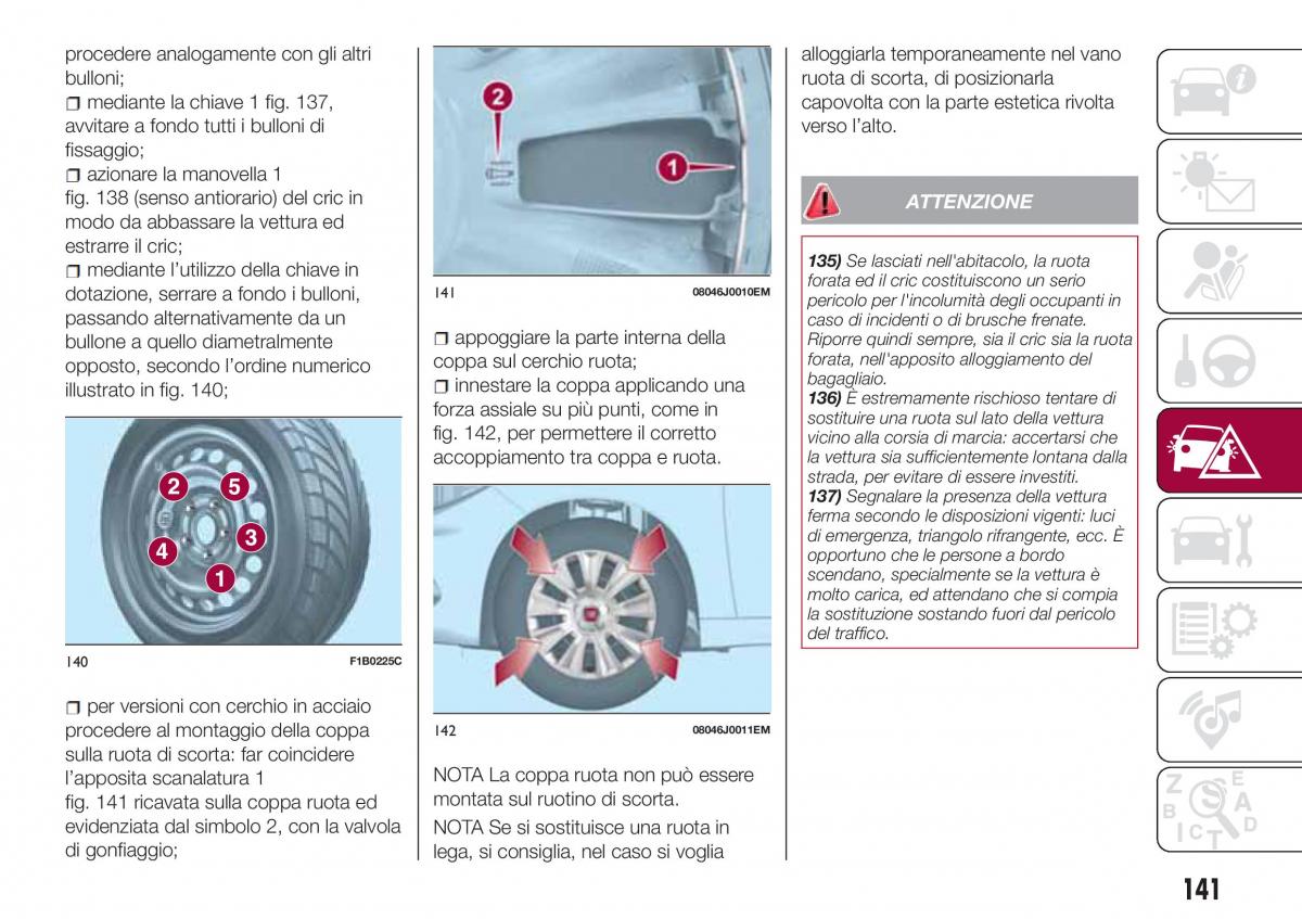 Fiat Tipo combi manuale del proprietario / page 143