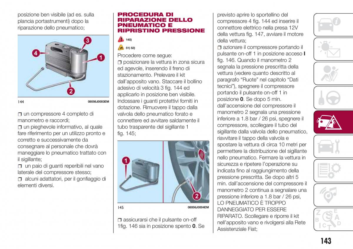 Fiat Tipo combi manuale del proprietario / page 145