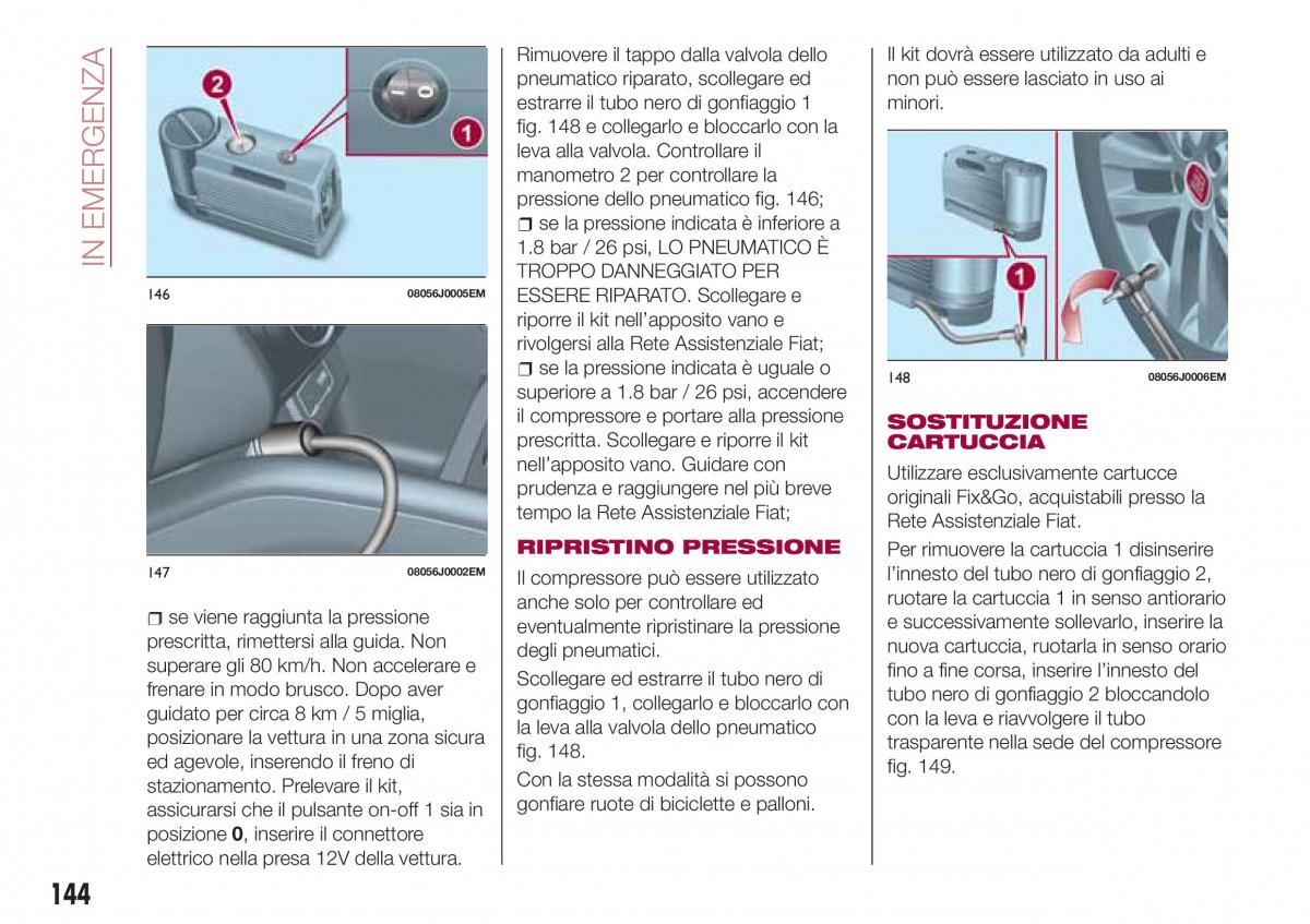 Fiat Tipo combi manuale del proprietario / page 146