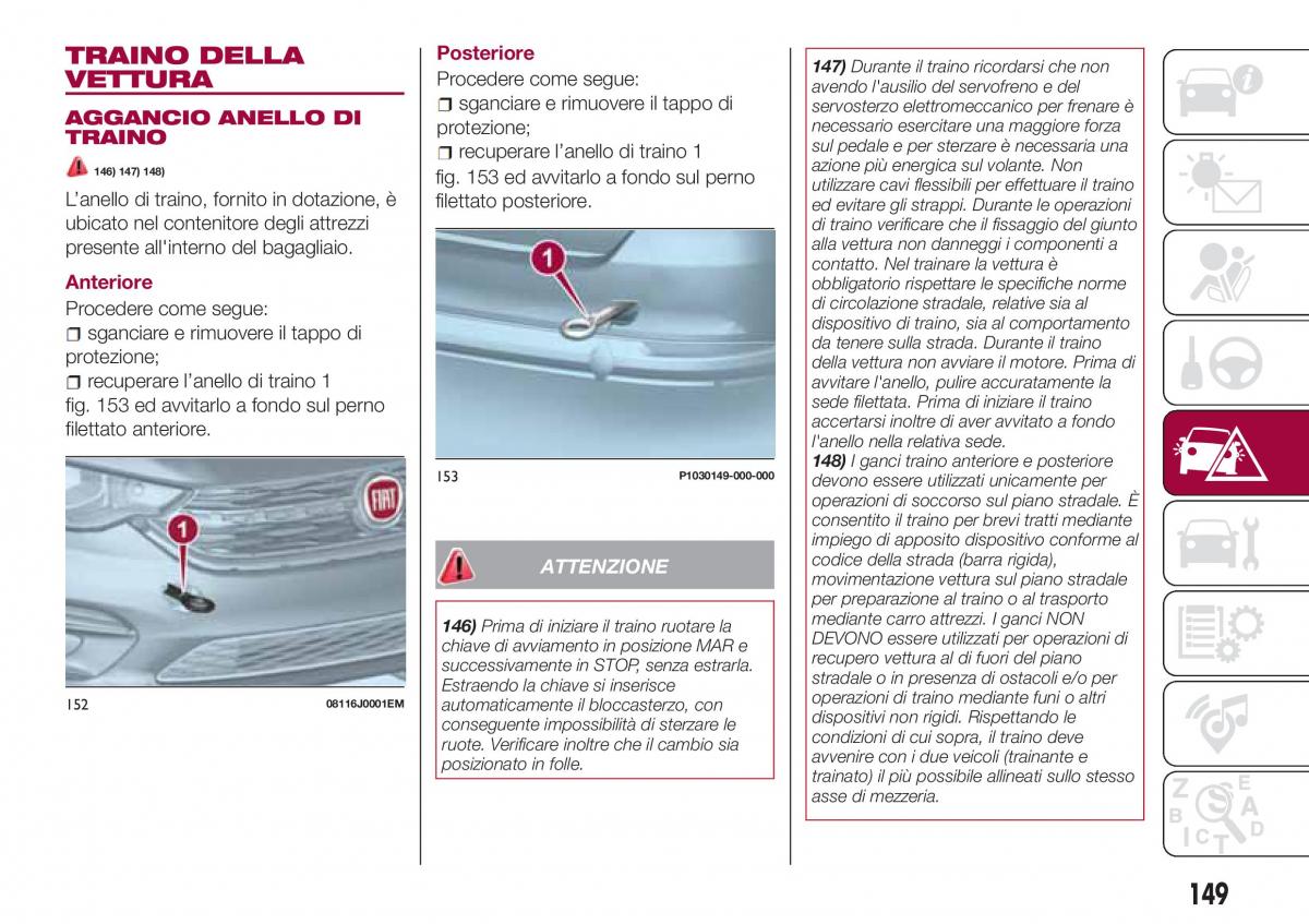 Fiat Tipo combi manuale del proprietario / page 151