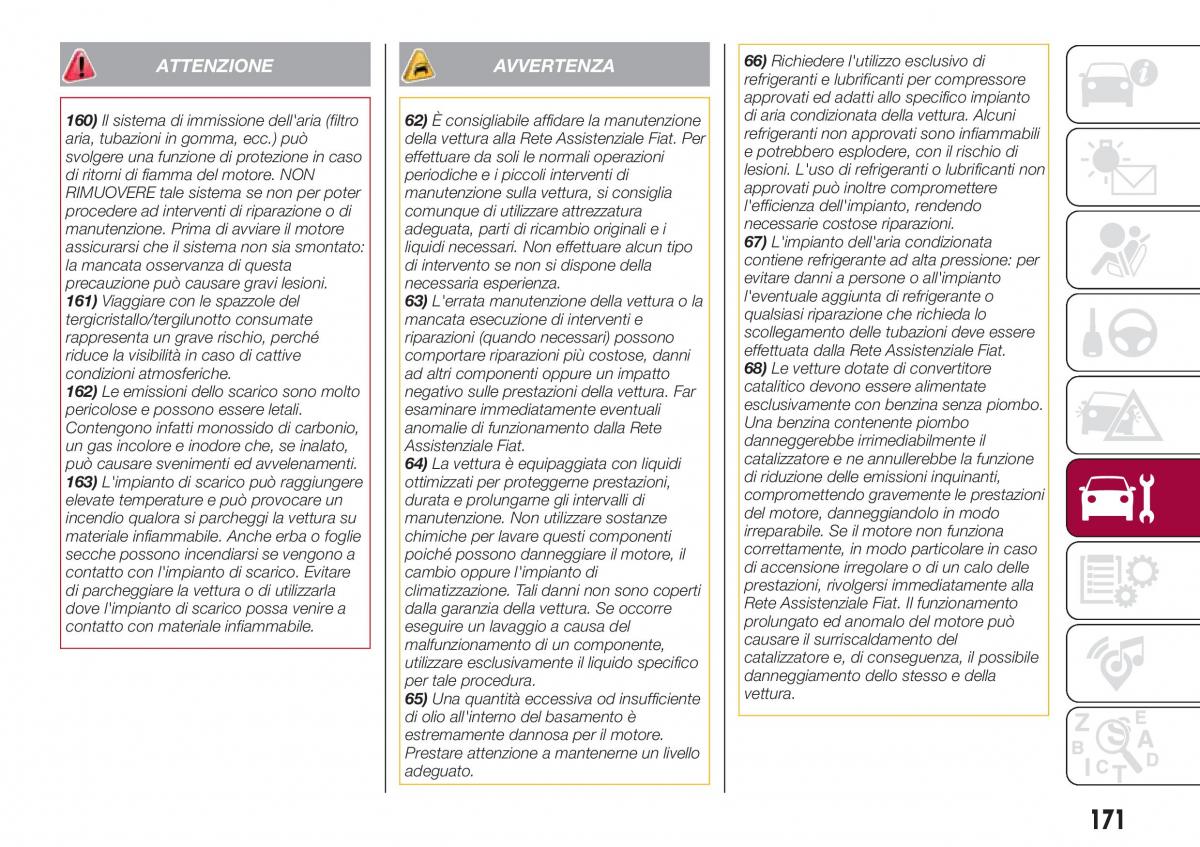 Fiat Tipo combi manuale del proprietario / page 173