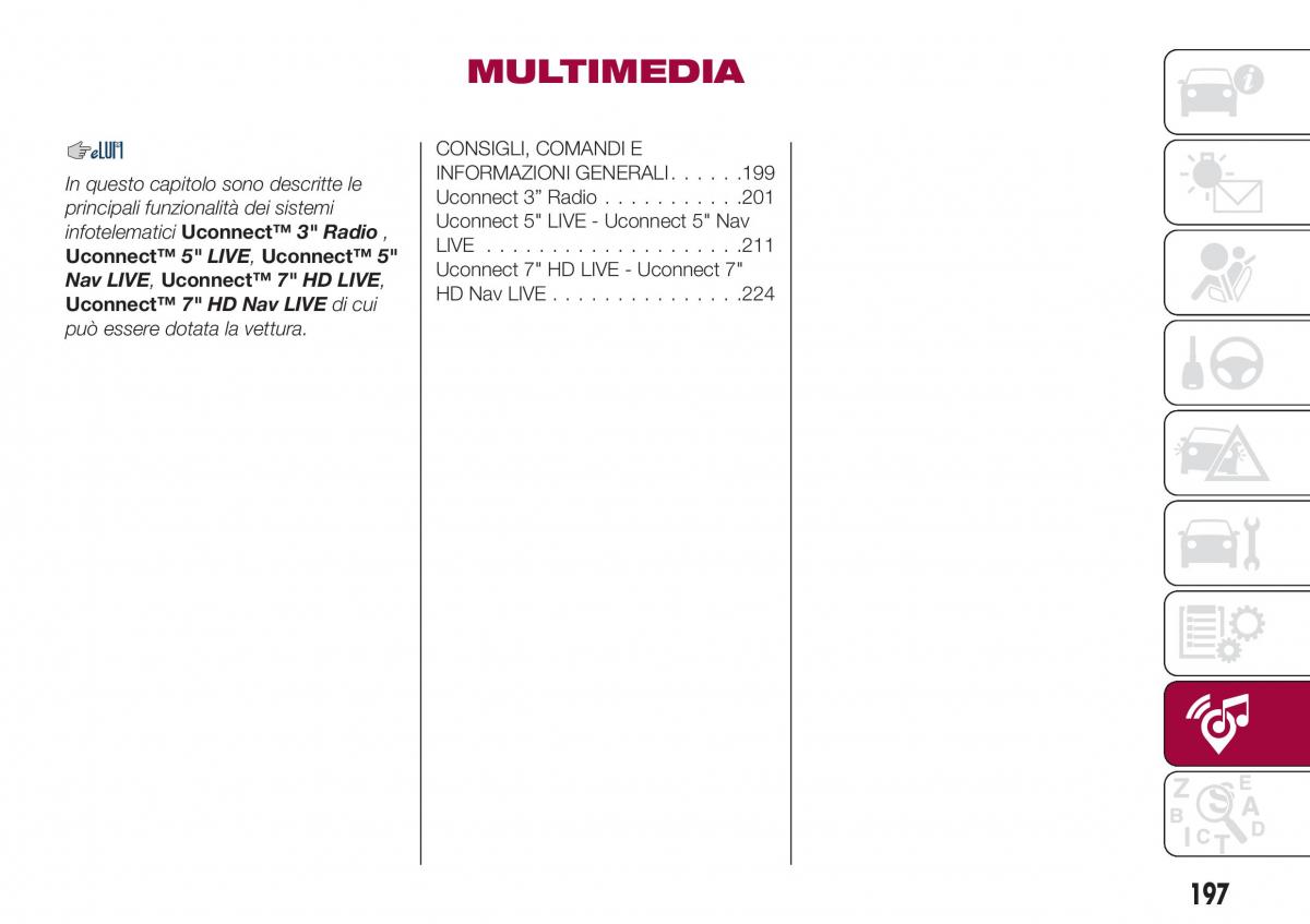 Fiat Tipo combi manuale del proprietario / page 199