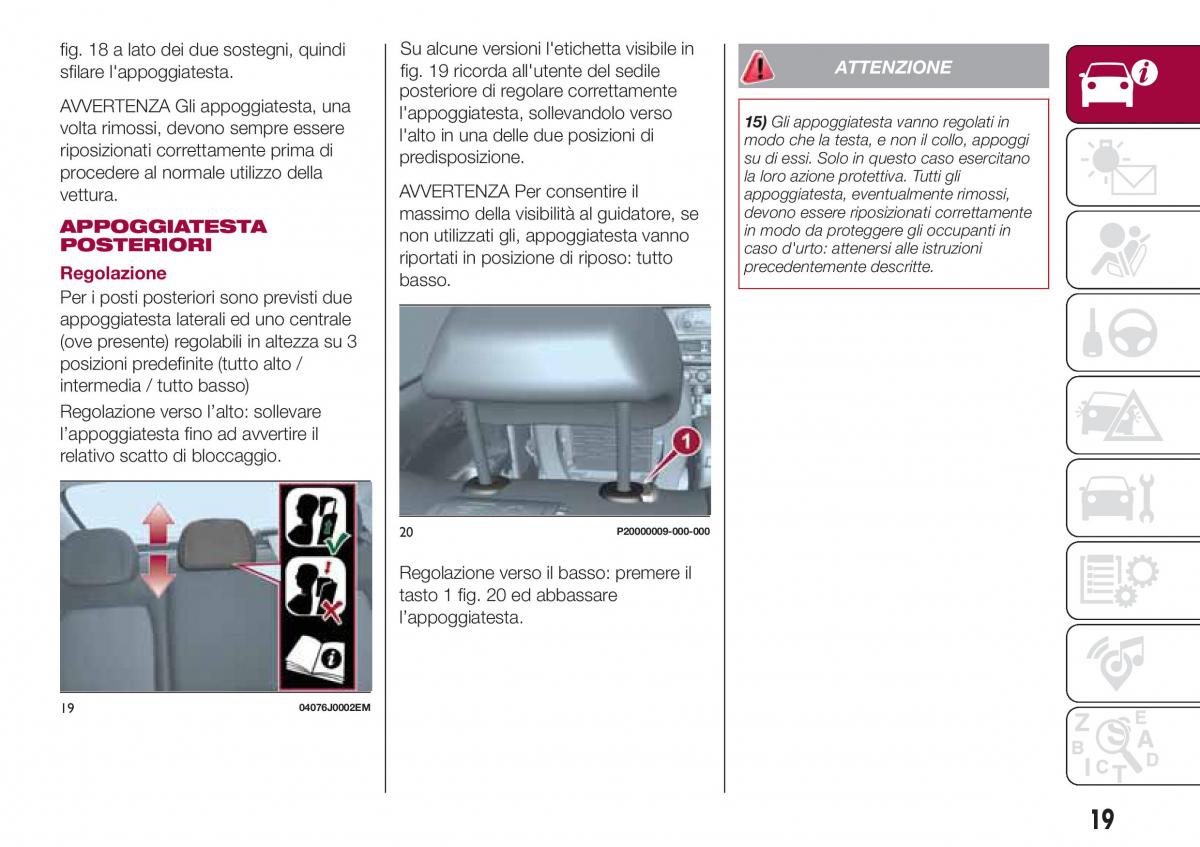 Fiat Tipo combi manuale del proprietario / page 21