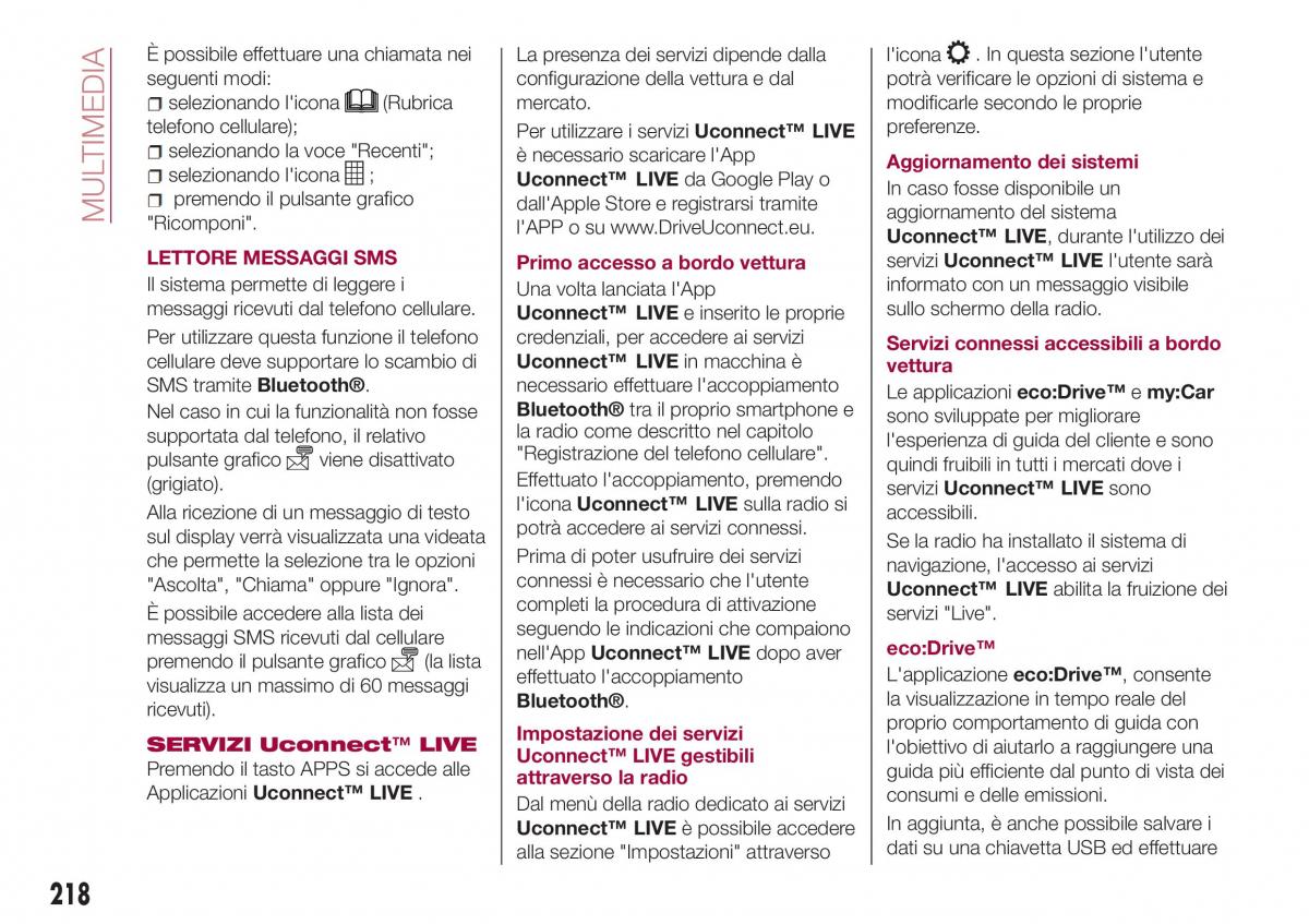 Fiat Tipo combi manuale del proprietario / page 220