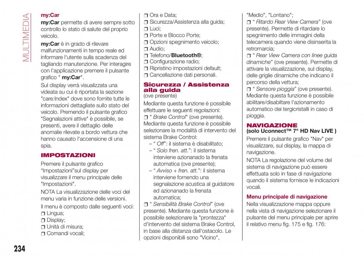 Fiat Tipo combi manuale del proprietario / page 236