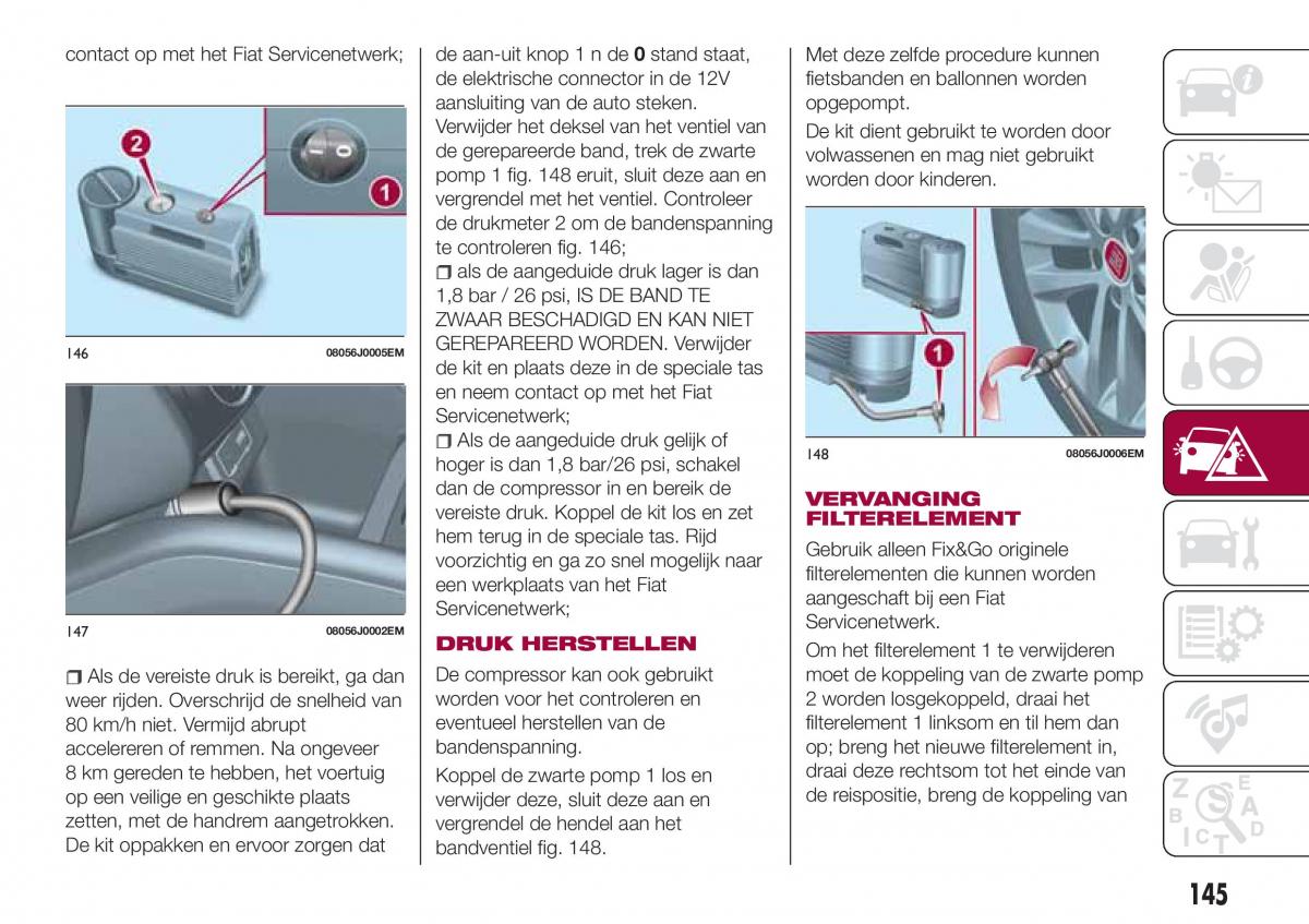 Fiat Tipo combi handleiding / page 147