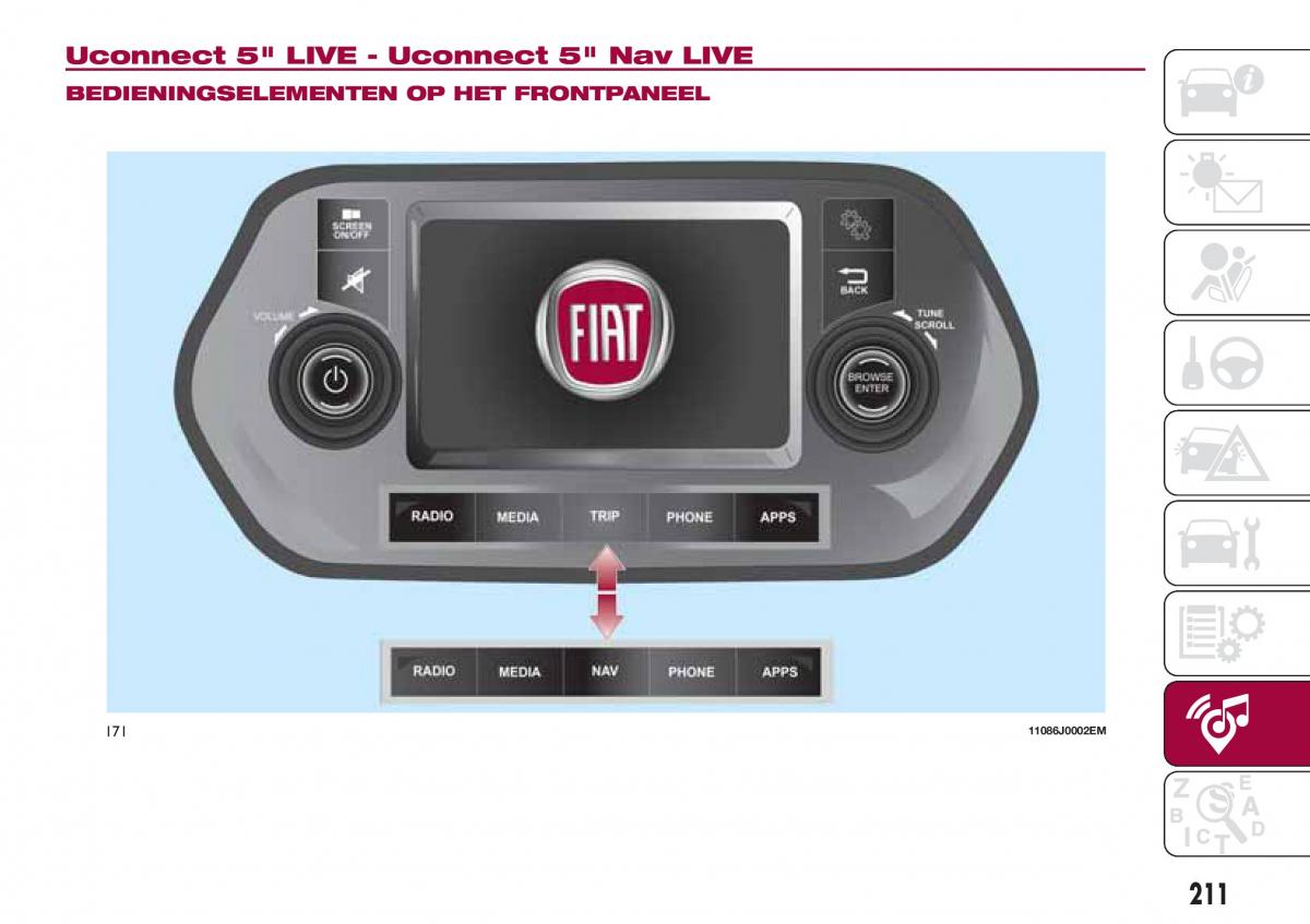 Fiat Tipo combi handleiding / page 213