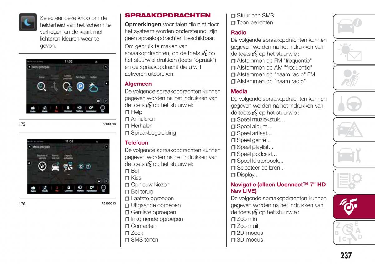 Fiat Tipo combi handleiding / page 239