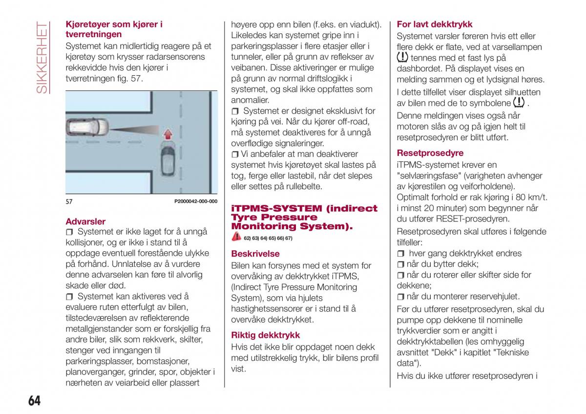 Fiat Tipo combi bruksanvisningen / page 66