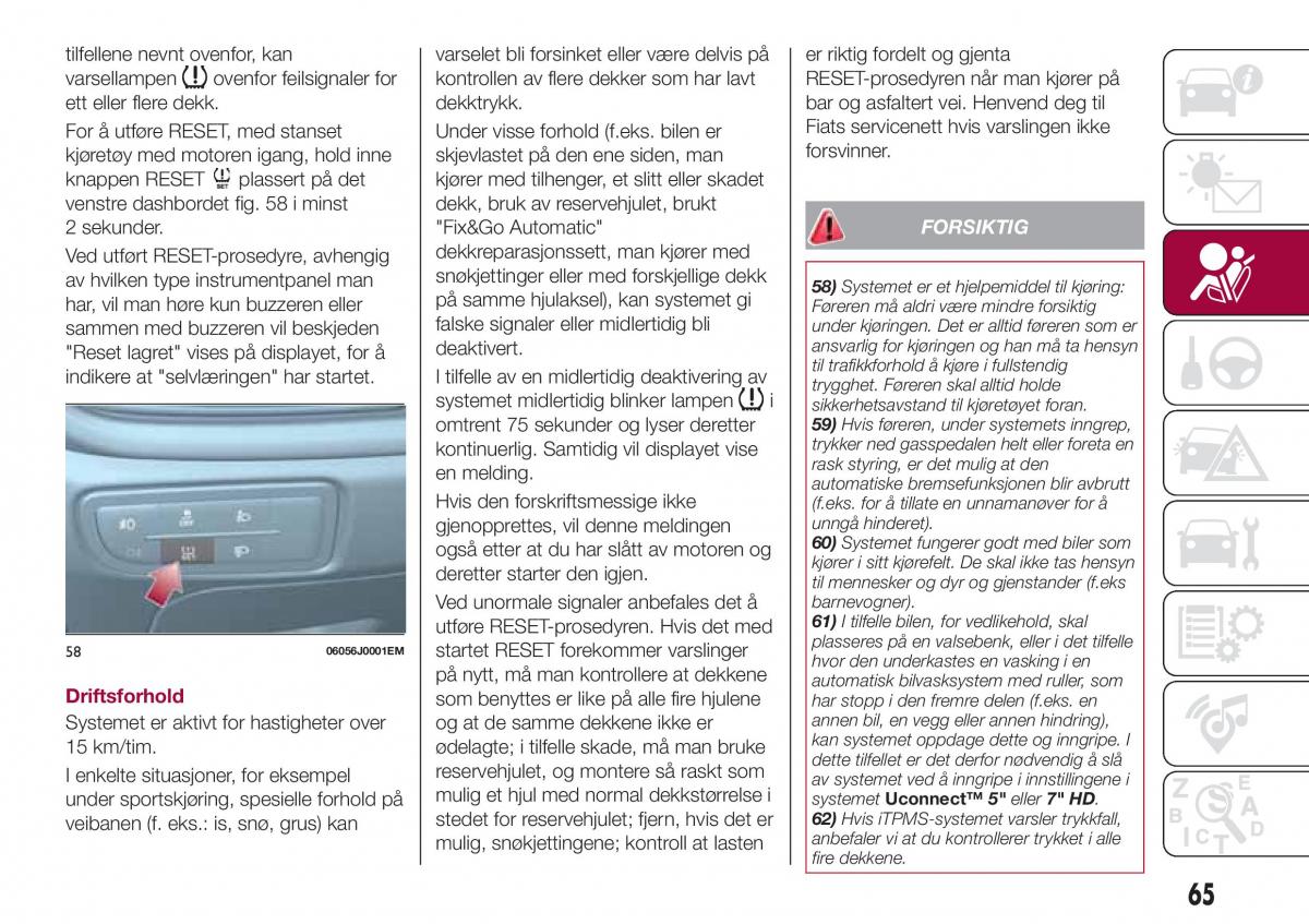 Fiat Tipo combi bruksanvisningen / page 67