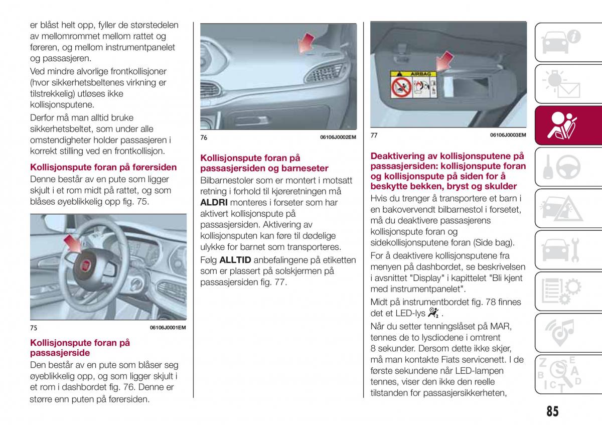 Fiat Tipo combi bruksanvisningen / page 87