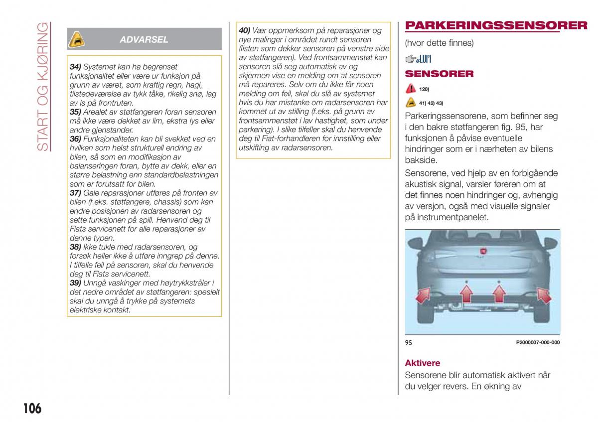 Fiat Tipo combi bruksanvisningen / page 108