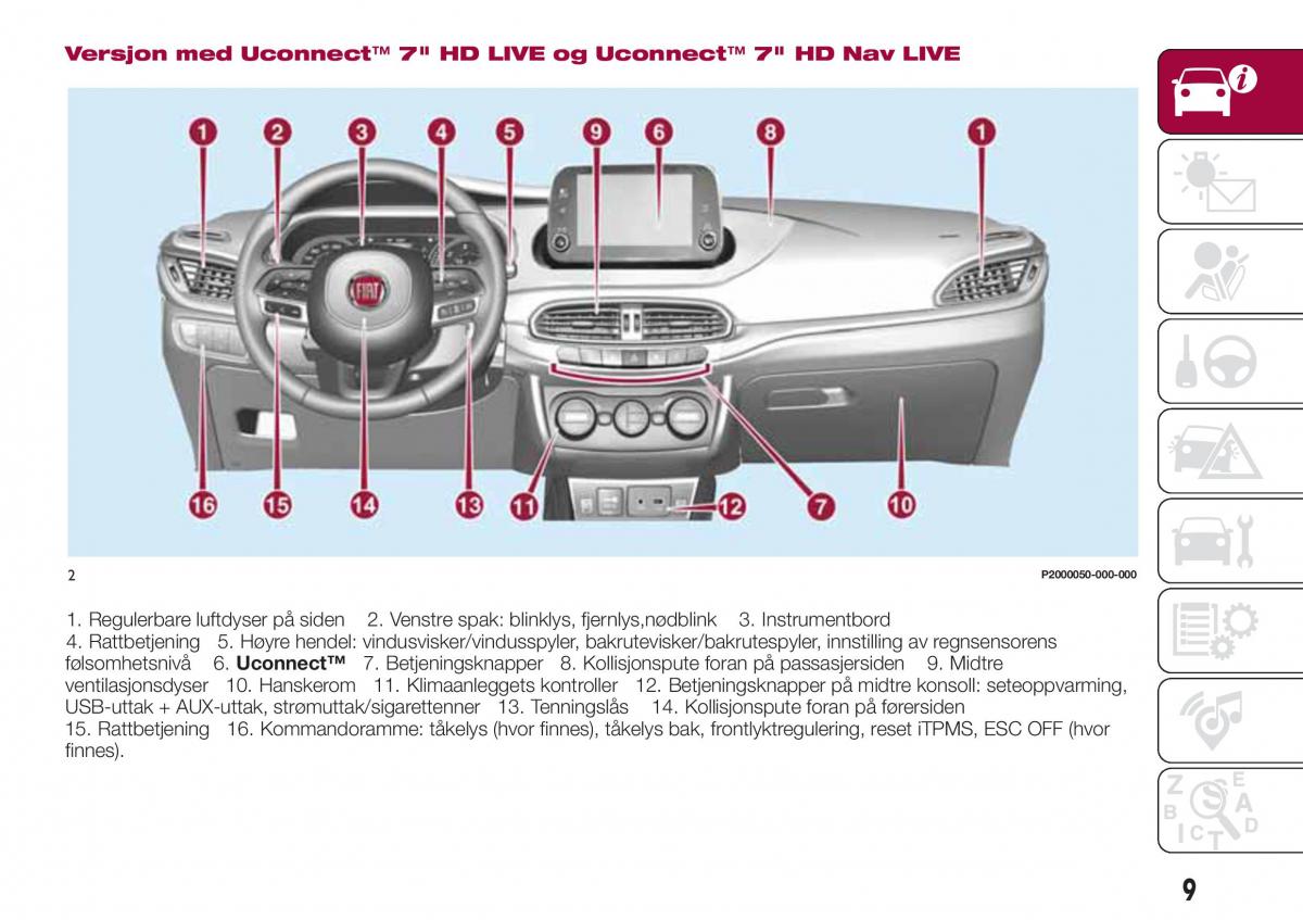 Fiat Tipo combi bruksanvisningen / page 11