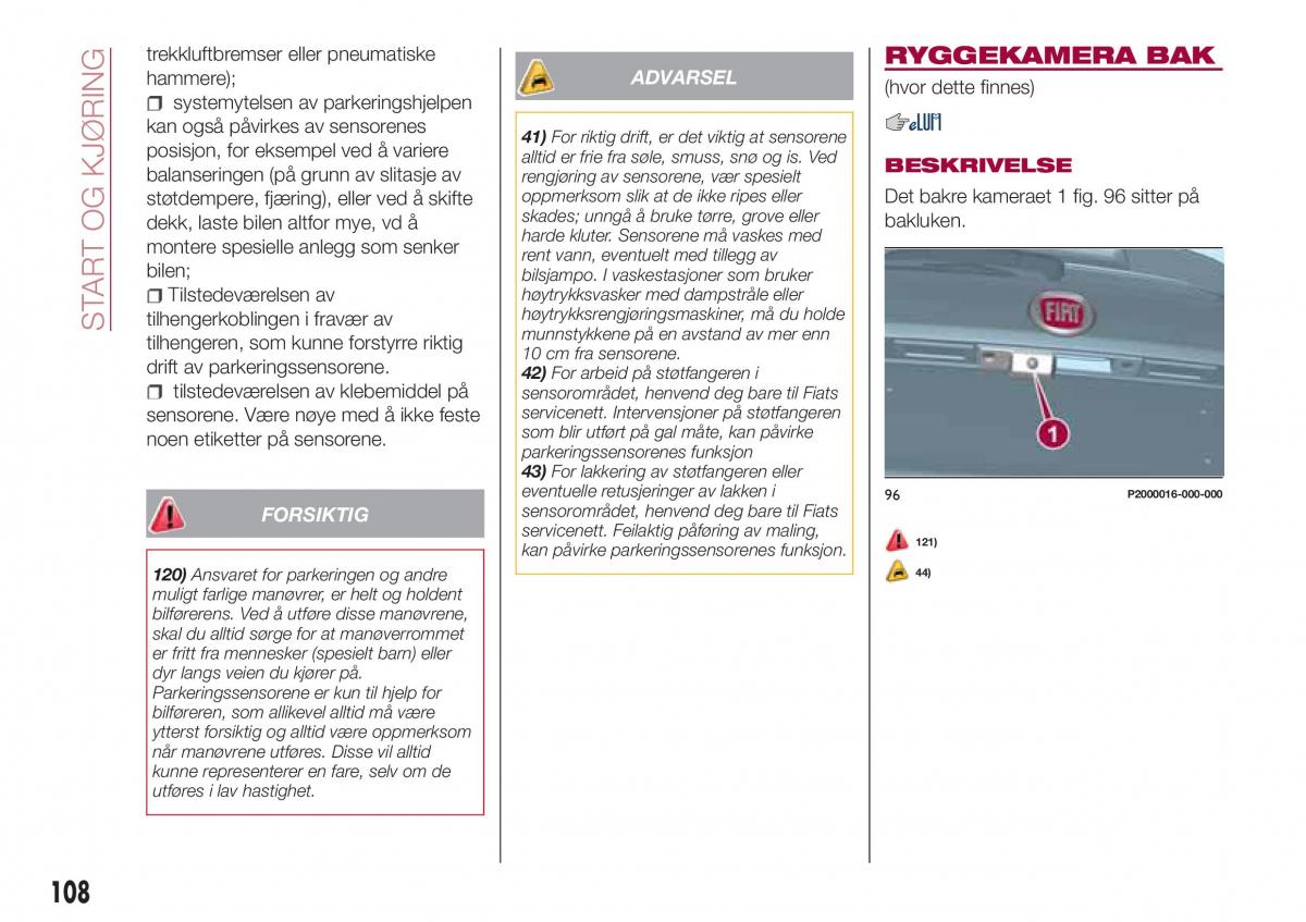 Fiat Tipo combi bruksanvisningen / page 110