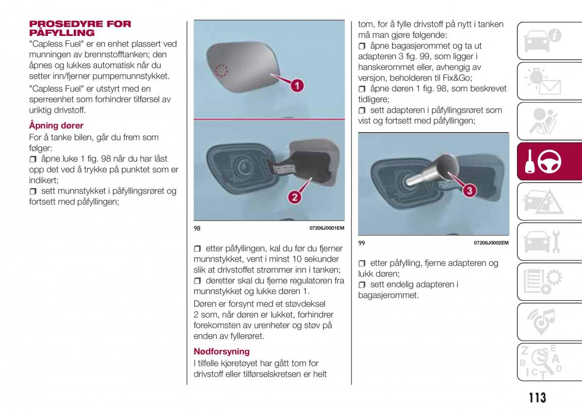 Fiat Tipo combi bruksanvisningen / page 115