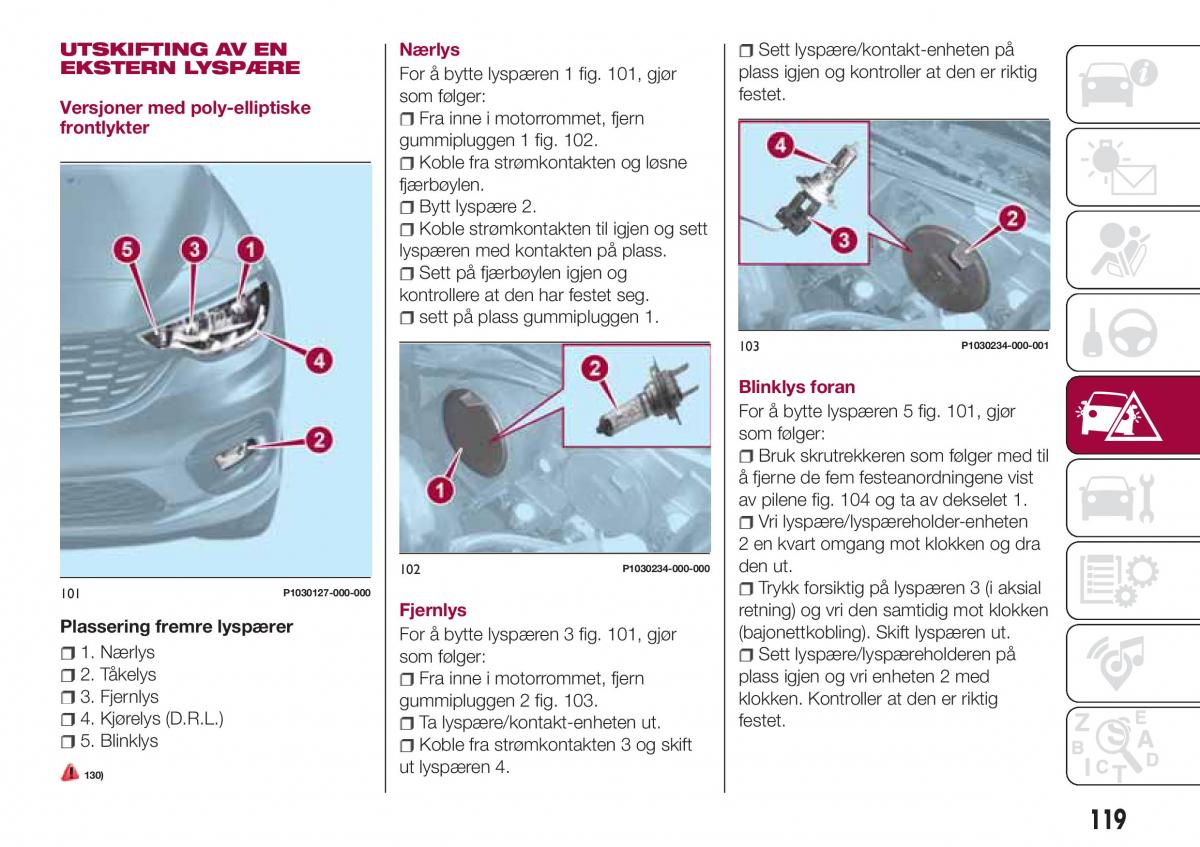 Fiat Tipo combi bruksanvisningen / page 121