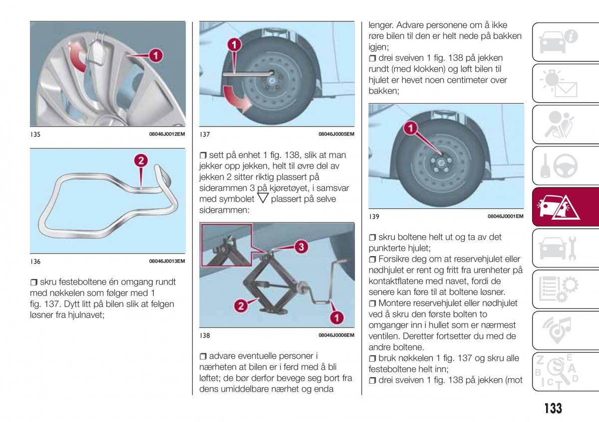 Fiat Tipo combi bruksanvisningen / page 135