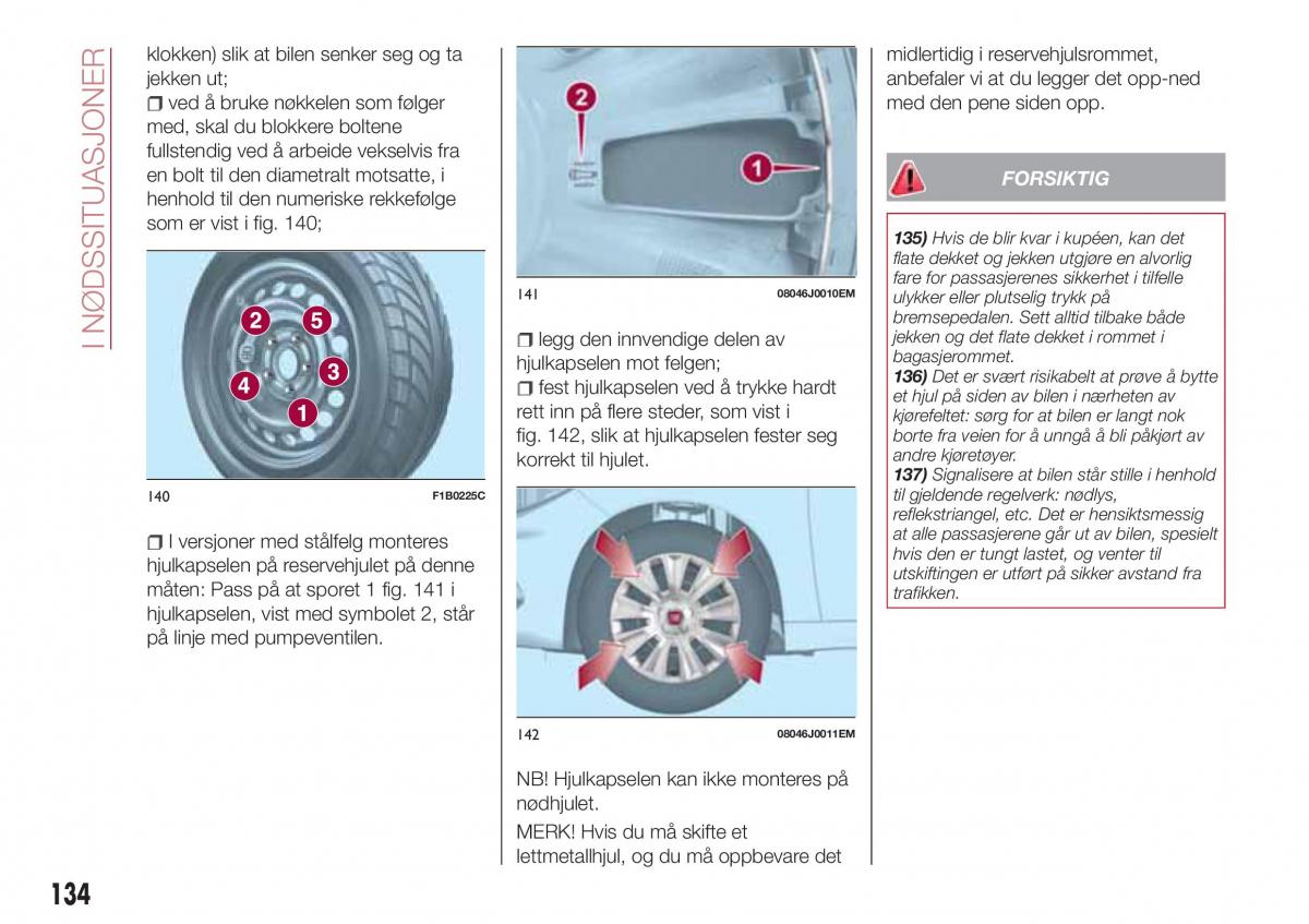 Fiat Tipo combi bruksanvisningen / page 136