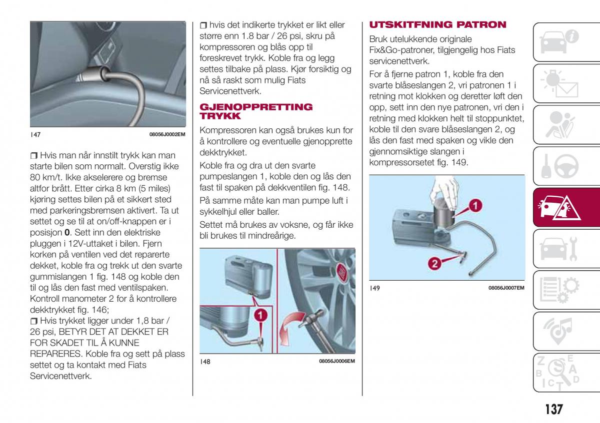 Fiat Tipo combi bruksanvisningen / page 139