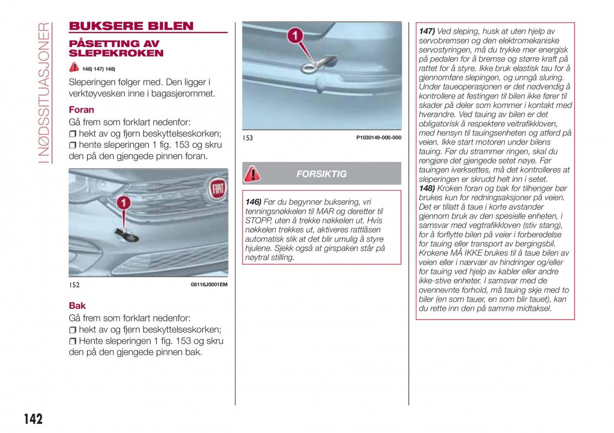 Fiat Tipo combi bruksanvisningen / page 144