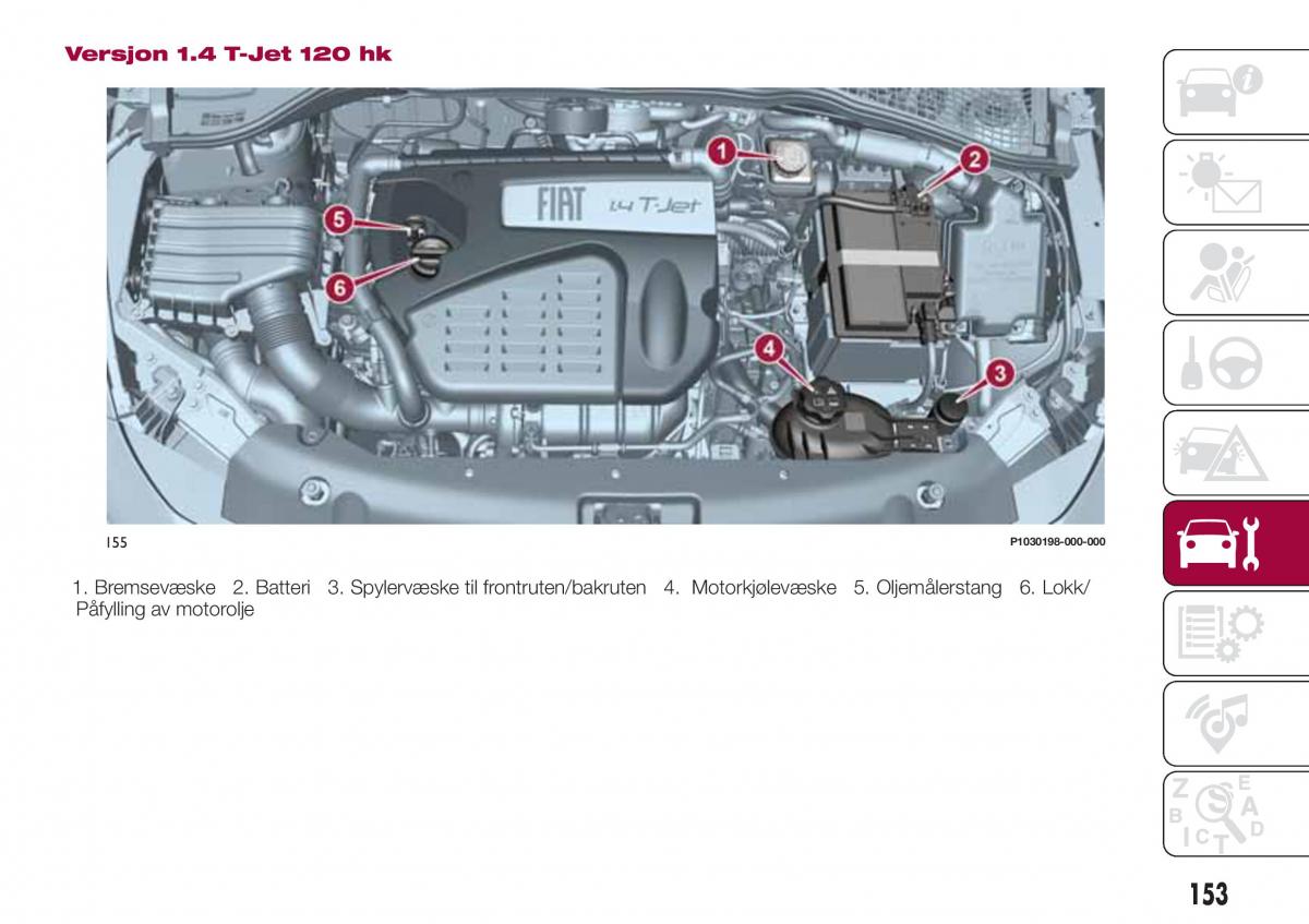 Fiat Tipo combi bruksanvisningen / page 155