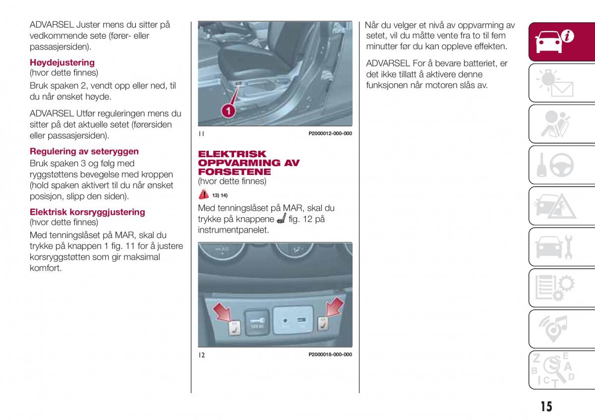 Fiat Tipo combi bruksanvisningen / page 17