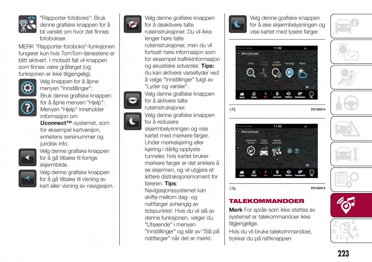 Fiat Tipo combi bruksanvisningen / page 225