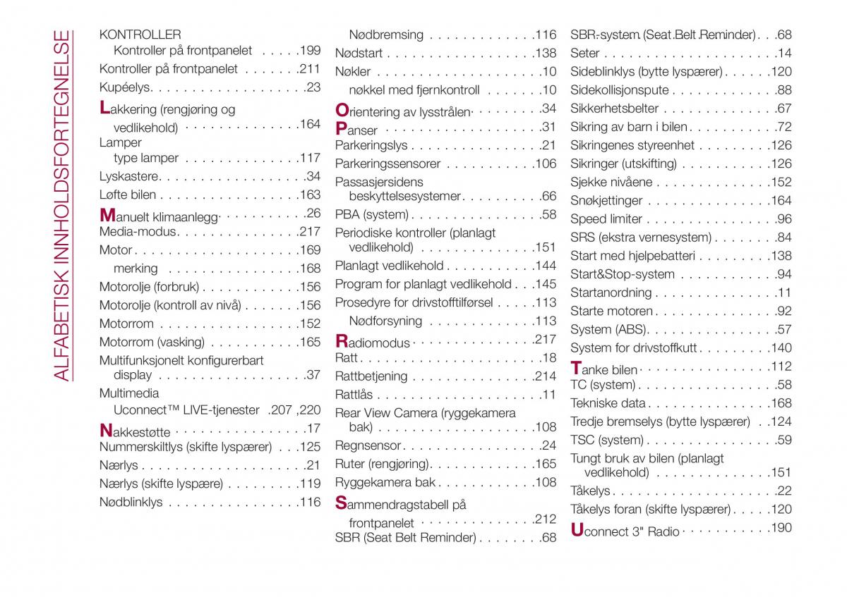 Fiat Tipo combi bruksanvisningen / page 232