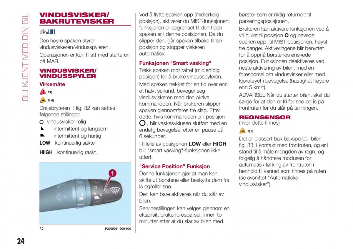 Fiat Tipo combi bruksanvisningen / page 26