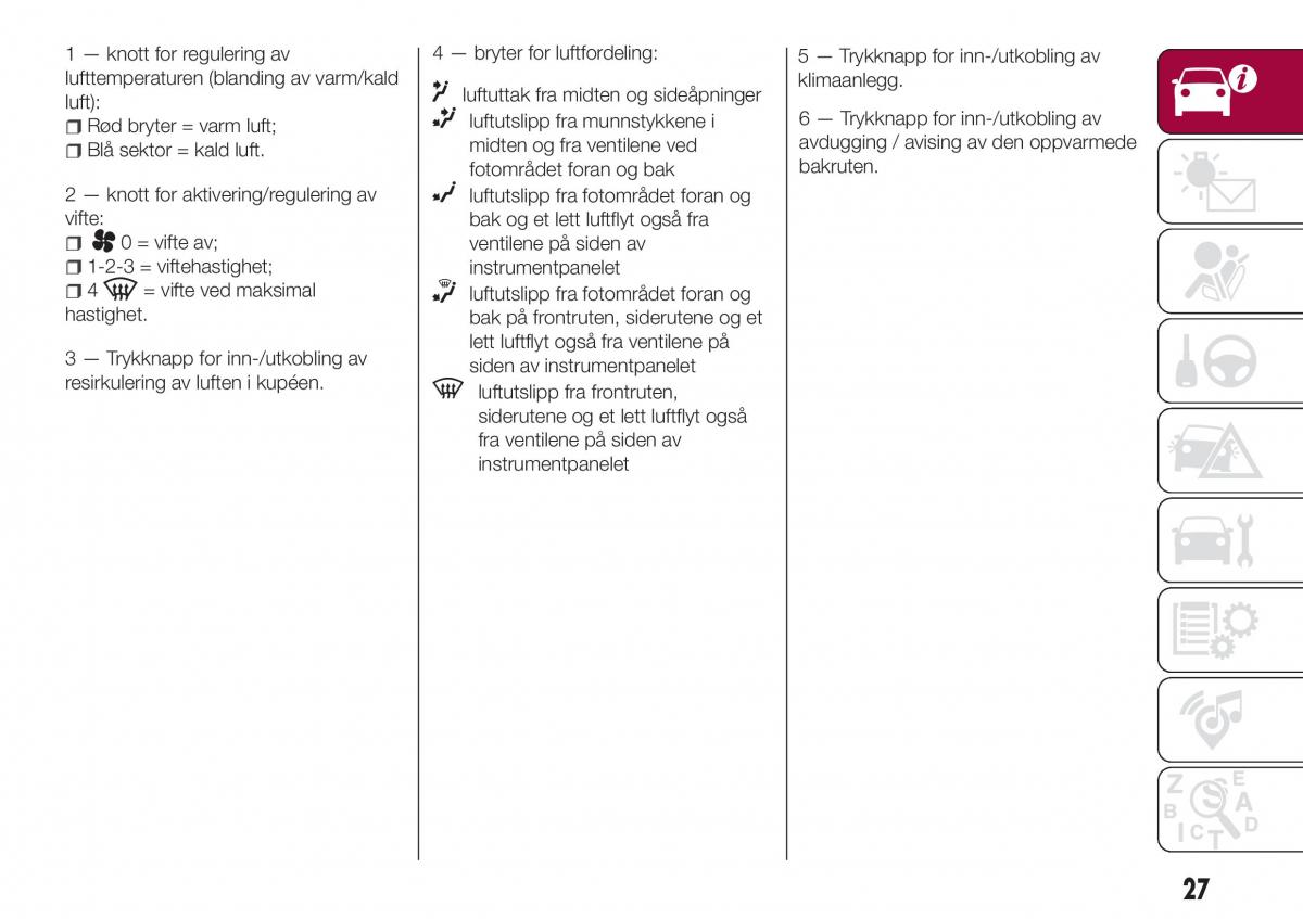 Fiat Tipo combi bruksanvisningen / page 29