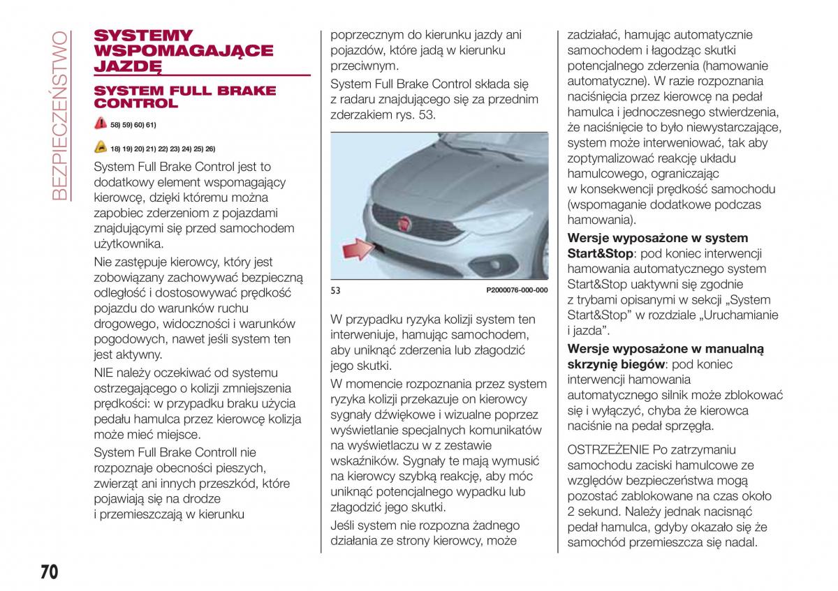 Fiat Tipo combi instrukcja obslugi / page 72