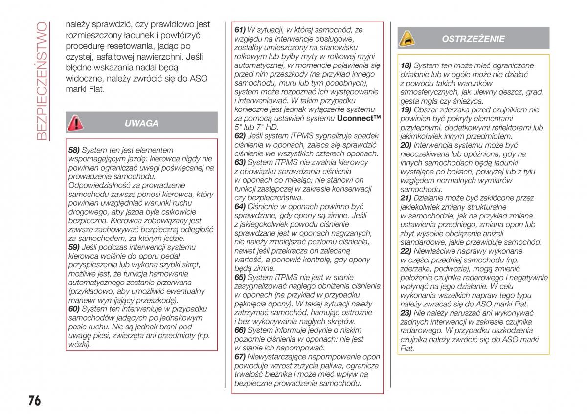 Fiat Tipo combi instrukcja obslugi / page 78