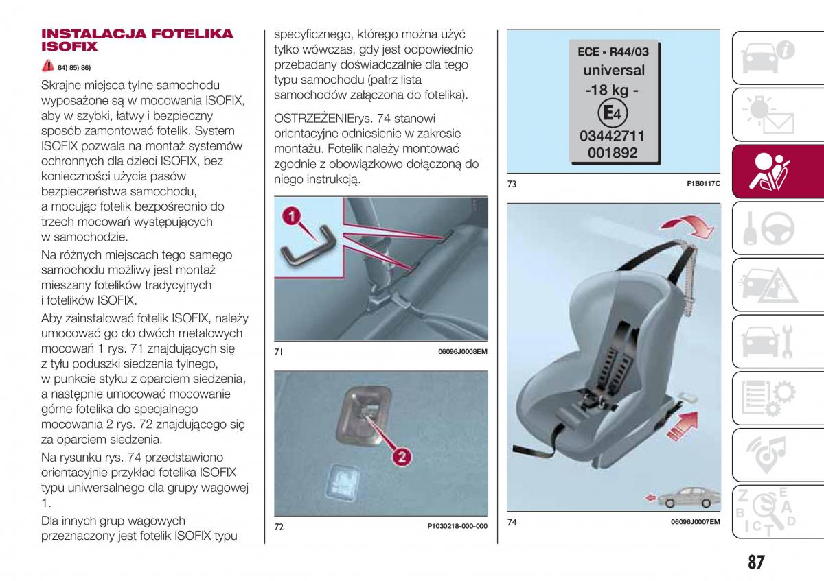 Fiat Tipo combi instrukcja obslugi / page 89