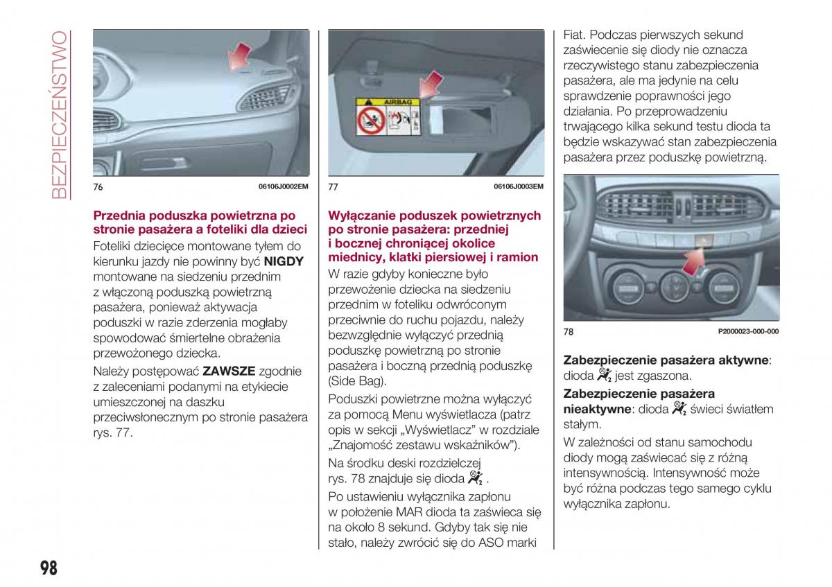 Fiat Tipo combi instrukcja obslugi / page 100