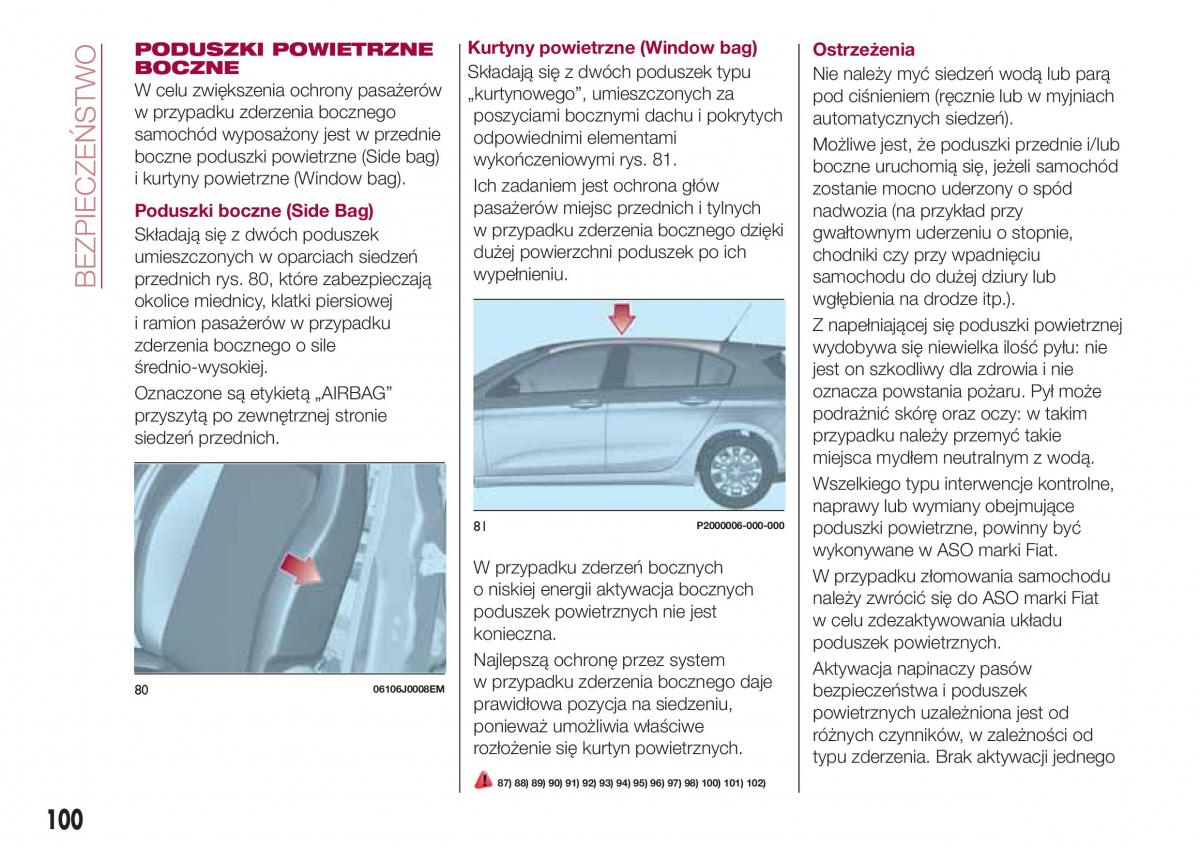 Fiat Tipo combi instrukcja obslugi / page 102