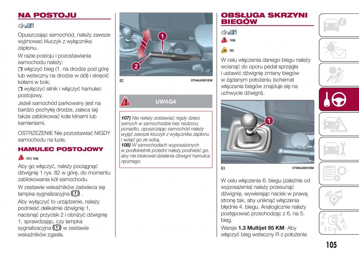 Fiat Tipo combi instrukcja obslugi / page 107