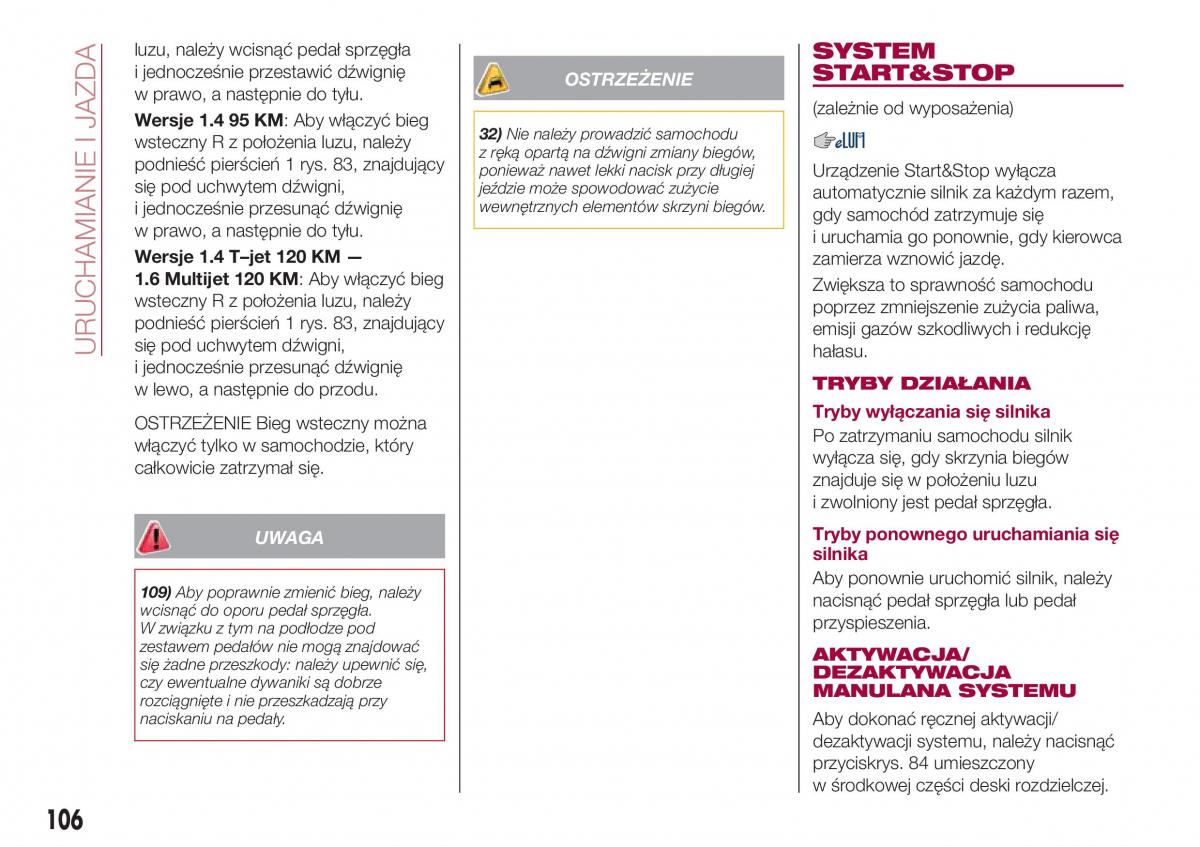 Fiat Tipo combi instrukcja obslugi / page 108