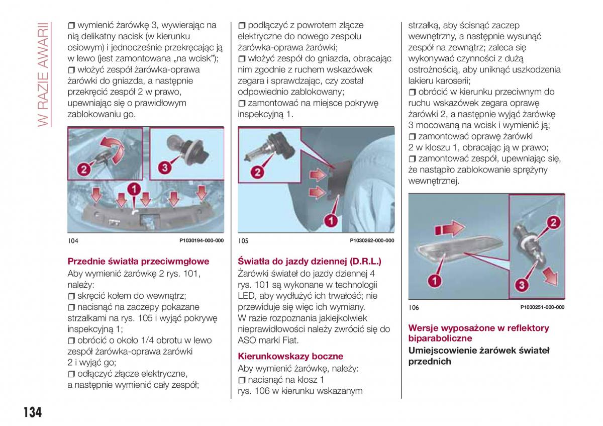 Fiat Tipo combi instrukcja obslugi / page 136