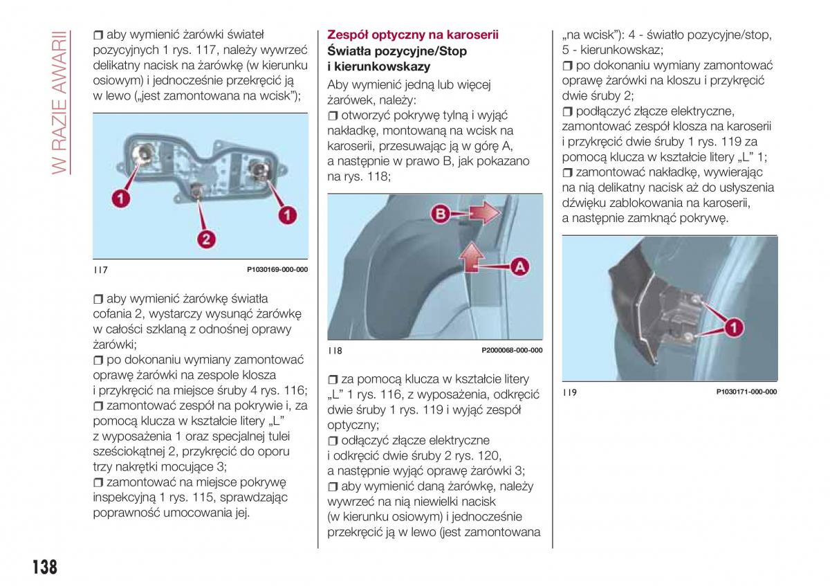 Fiat Tipo combi instrukcja obslugi / page 140