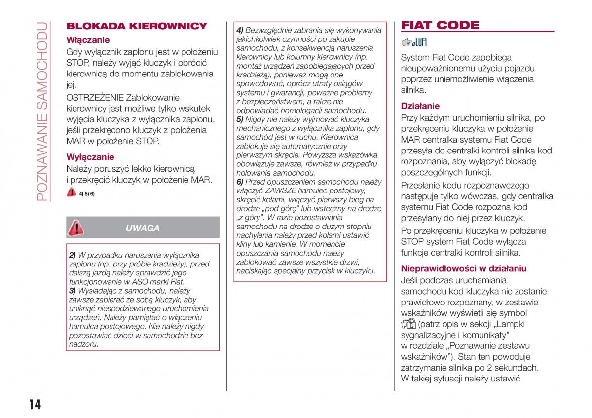 Fiat Tipo combi instrukcja obslugi / page 16