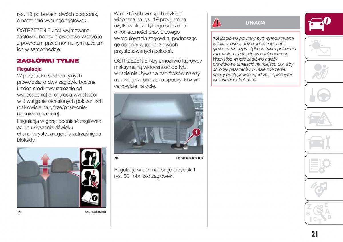 Fiat Tipo combi instrukcja obslugi / page 23