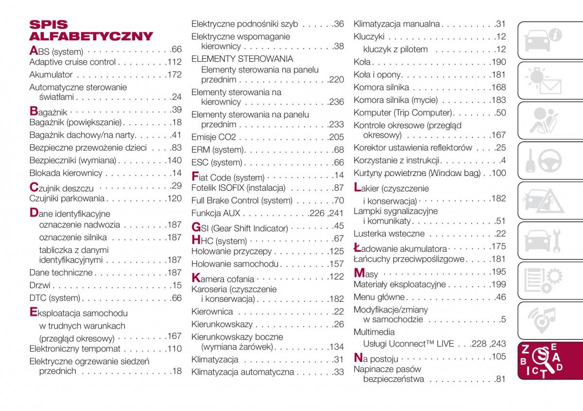 Fiat Tipo combi instrukcja obslugi / page 255